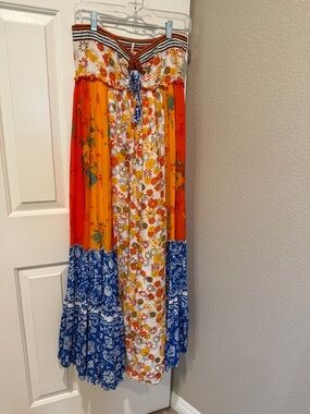 Free People Patchwork Boho Maxi Dress XS